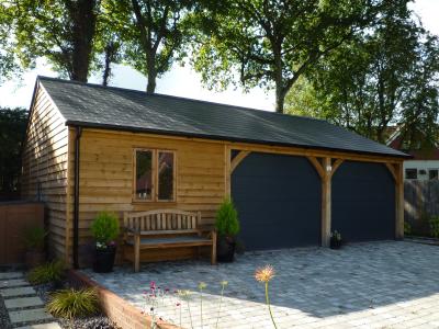 Pic 57. 6.0m x 6.0m Carriage House with 3.0m x 6.0m attached Workshop with slate roof